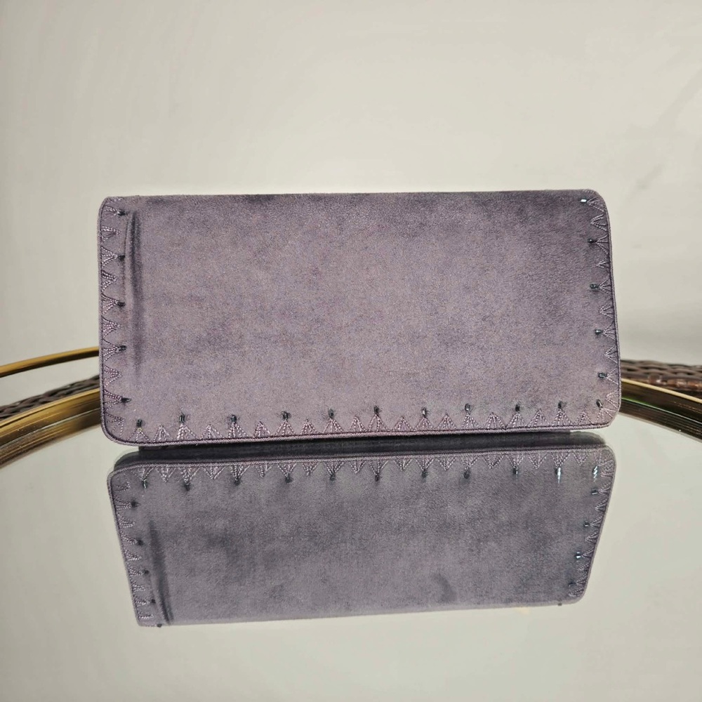 NWOT Jacques Vert  grey ultra Suede Women's Clutch